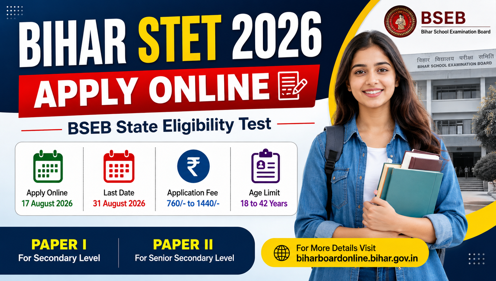 Bihar STET 2026 Apply Online