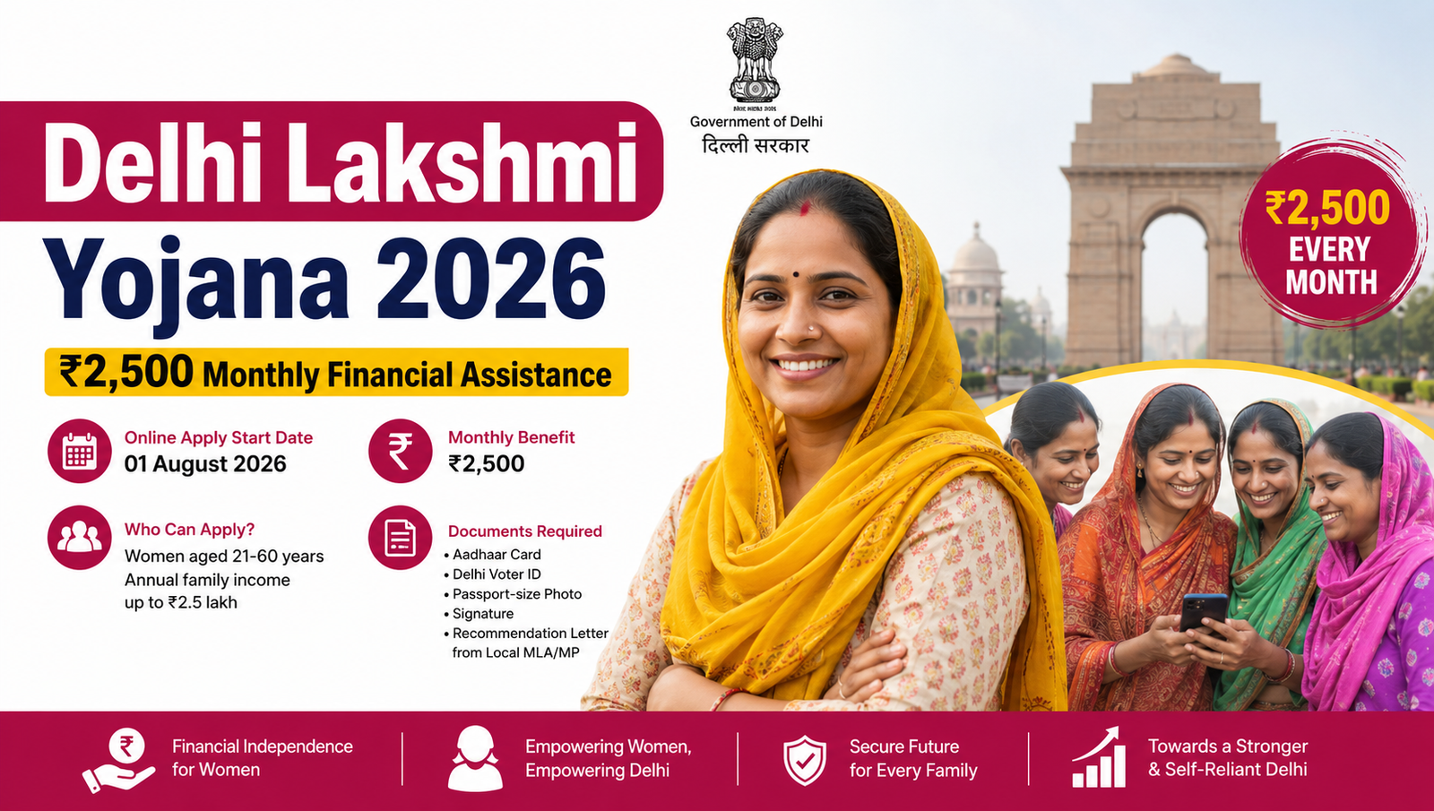 Delhi Lakshmi Yojana 2026 Apply Online