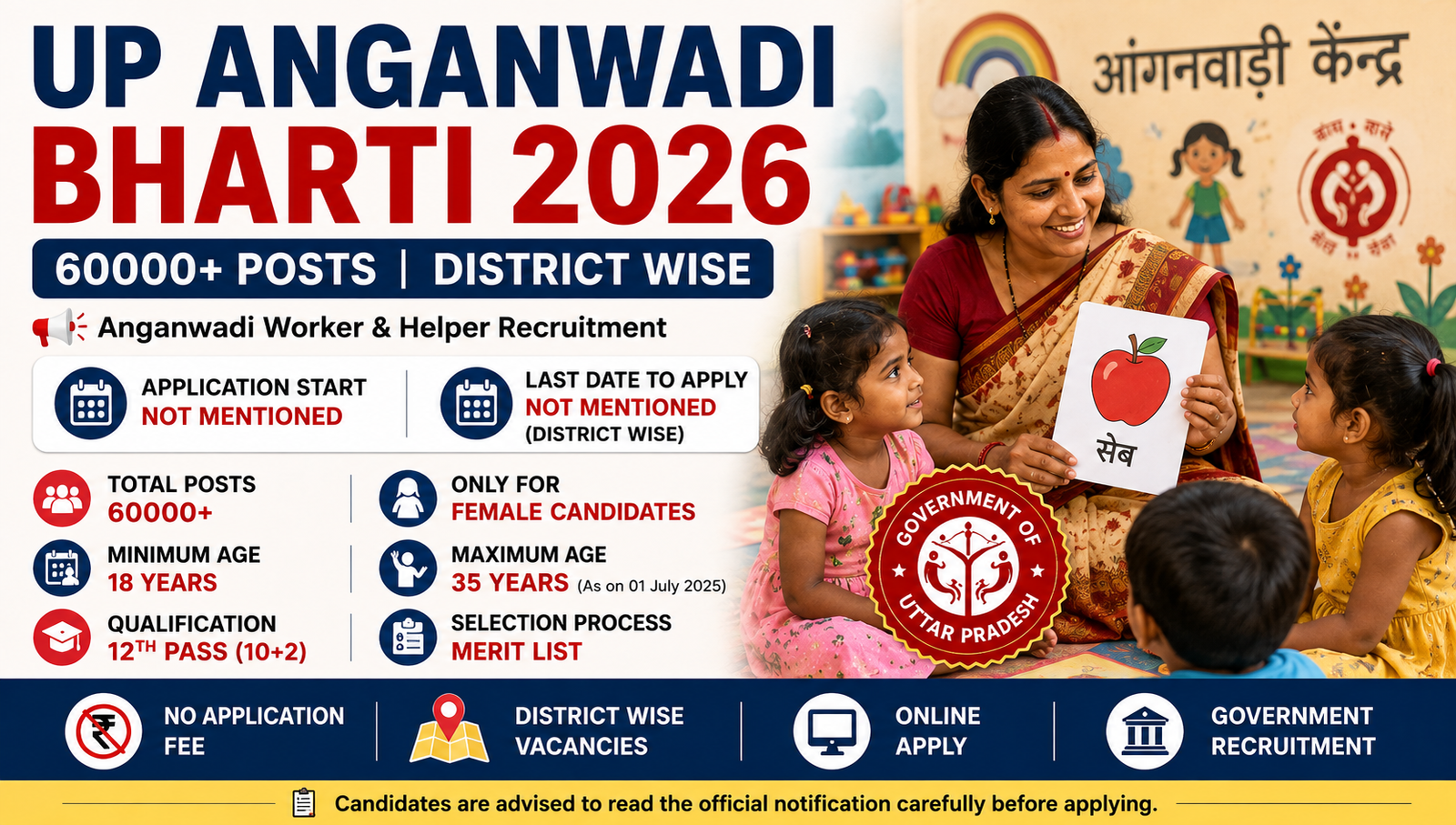 UP Anganwadi Bharti Recruitment 2026