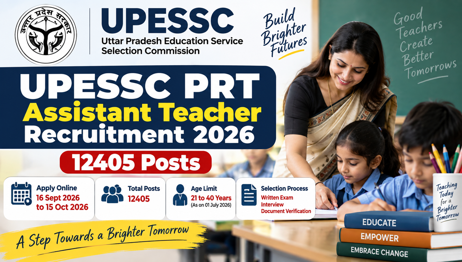 UPESSC PRT Assistant Teacher Recruitment 2026